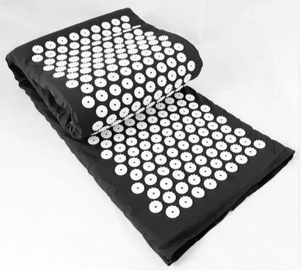 Акупунктурний масажний килимок Acupressure Mat Bed or of Nails Чорний