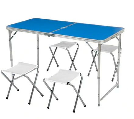 Стіл і стільці для пікніка Folding Table Синій