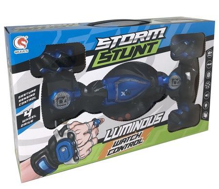 Машинка перевертиш з керуванням від руки і пультом д / y Storm Stunt LUMINDUS Синя
