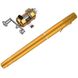 Складна міні вудка 97 см Fishing Rod In Pen Case Gold