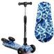 Самокат трехколесный с парогенератором и музыкой, складной руль Best Scooter MAXI Синий