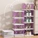 Полиця для взуття та речей на 3 яруси Shoe rack Фіолетова