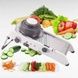 Тёрка-овощерезка с 18 сменными насадками MULTIFUNCTIONAL MANDOLIN SLICER A43 Белая с серым