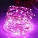 Гирлянда 200LED 20м на батарейках Розовая