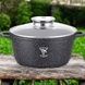 Кастрюля круглая с крышкой 6,63л 28см Top Kitchen TК00053 Черная