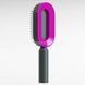 Массажная 3D расческа для волос Central Hollow Cushion Comb Серая с розовым