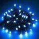 Гірлянда вулична лінійна 8м 80LED 220V wire still 4486 AND 9-5 Чорний дріт, синє світло