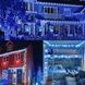 Гірлянда вулична лінійна 8м 80LED 220V wire still 4486 AND 9-5 Чорний дріт, синє світло