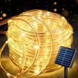 Гірлянда вулична світлодіодна Трубка із сонячною панеллю 10m 200LED LU994