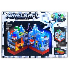 Конструктор Minecraft Замерзшая Шахта с LED подсветкой 340 деталей Синий