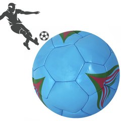 Мяч футбольный PU ламин 891-2 сшит машинным способом Голубой