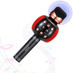 Микрофон караоке беспроводной DM Karaoke WS 2911 с колонкой/FM радио/Bluetooth Красный