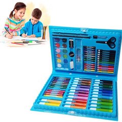 Набор для детского творчества и рисования 86 предметов Голубой