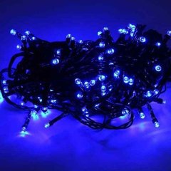 Xmas Нитка 100 LED Синій чорний провід, 8.5 метрів