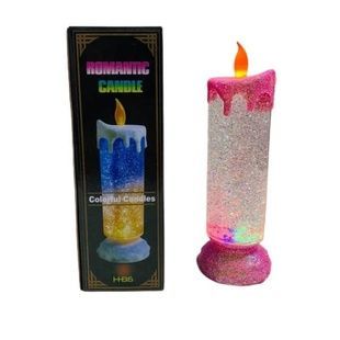Лампа декоративна настільна Свічка 3*ААА/USB Romantic Candle Рожева