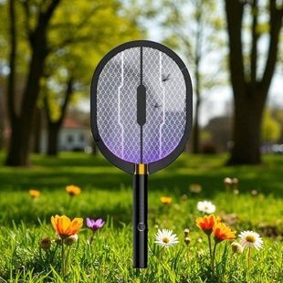 Мухобійка електрична акумуляторна 1200 мАг 5Вт USB Mosquito Swatter Чорна
