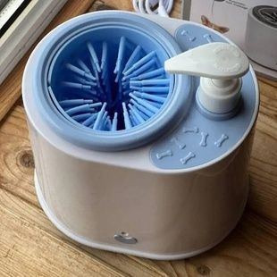 Лапомийка для собак з дозатором для рідкого мила Pet Foot Washing Cup AND1495 Біла з блакитним