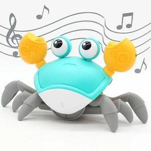 Интерактивная игрушка краб-беглец USB Бирюзовый