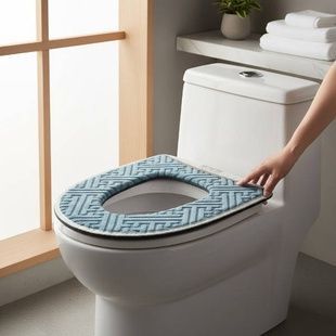 Чохол-сидіння на унітаз Toilet seat cover AND 03 Синій