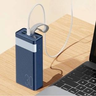 Power bank с фонариком и функцией быстрой зарядки 30000 mAh remax rpp-320 Черный