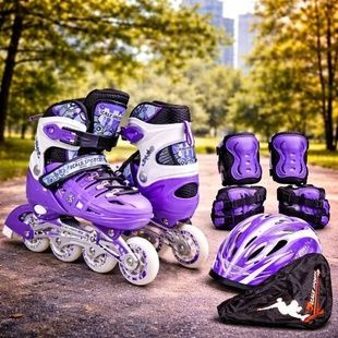 Ролики дитячі розсувні з повним комплектом захисту 29-33 Scale Sports Violet Фіолетові