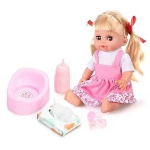 Игрушка Пупс интерактивный 30см 12 звуков с большим набором аксессуаров Vinyl Doll WZB7109-7