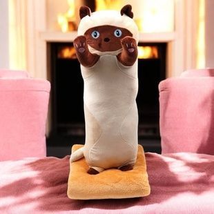 Плед-подушка игрушка 3в1 Кот Батон 60см (плед 100*150см) Коричневый