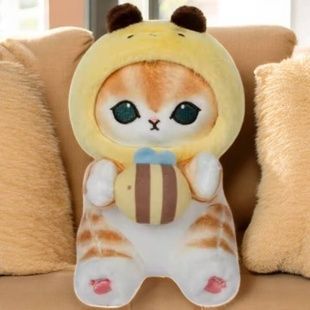 Игрушка мягкая 45см Котик в желтой шапочке