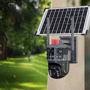 Камера видеонаблюдения уличная с солнечной панелью 4G 600Вт Wi-Fi PT 360&deg; 12mp v380pro JE-189 Черная