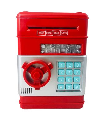 Електронна скарбничка з кодовим замком Mony Safe Червоно-срібна