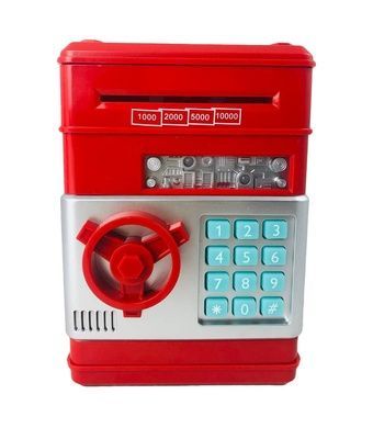 Электронная копилка с кодовым замком Mony Safe Красно-серебряная