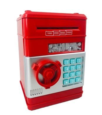 Электронная копилка с кодовым замком Mony Safe Красно-серебряная