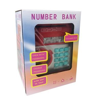 Электронная копилка с кодовым замком Mony Safe Красно-серебряная