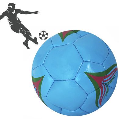 М'яч футбольний PU ламін 891-2 зшитий машинним способом Блакитний
