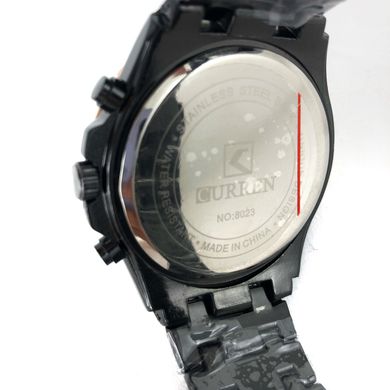 Мужские часы наручные Curren 8023 Черные с золотом