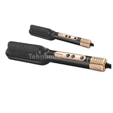Расческа выпрямитель для волос с регулировкой температуры Sokany SK-1008 Черная с золотым