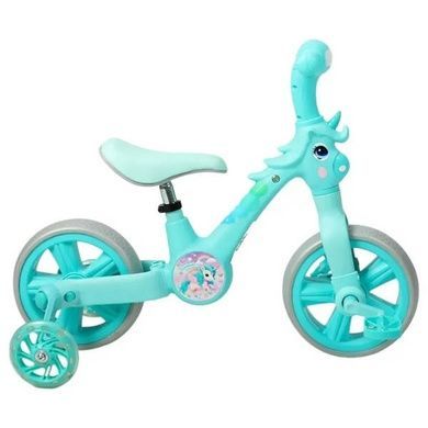 Велосипед дитячий зі страхувальними колесами знімними Best Trike JM-1071-9 Бірюзовий