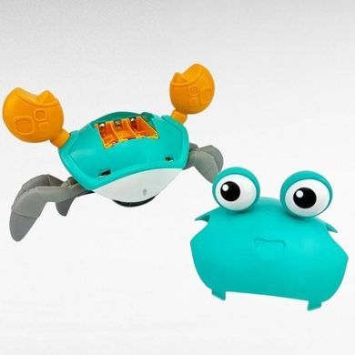 Интерактивная игрушка краб-беглец USB Бирюзовый