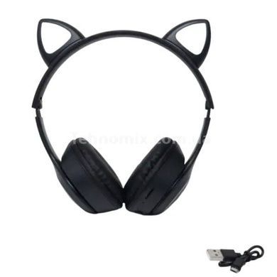 Бездротові Bluetooth навушники з котячими вушками MZ 023 Чорні