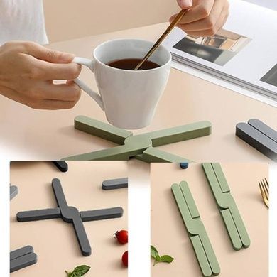 Подставка силиконовая раскладная под горячее Flamberg Smart Kitchen Черный