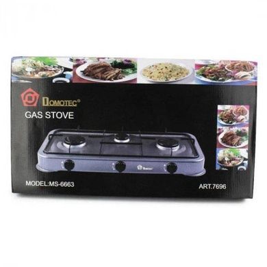 Плита газова Domotec MS-6603, 3 конфорки