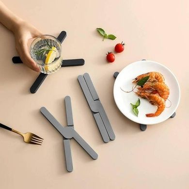 Подставка силиконовая раскладная под горячее Flamberg Smart Kitchen Черный