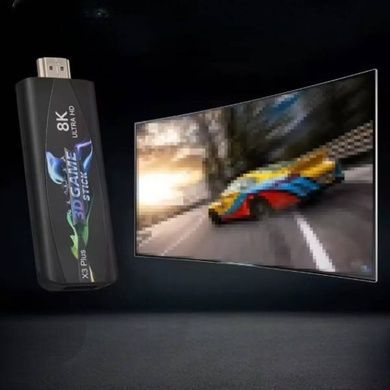 Игровая приставка с двумя джойстиками Game Stick X3 Plus Черная с белым