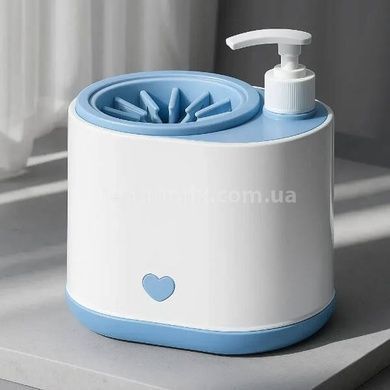 Лапомойка для собак с дозатором для жидкого мыла Pet Foot Washing Cup AND1495 Белая с голубым