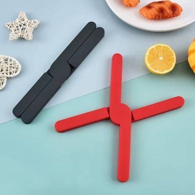 Подставка силиконовая раскладная под горячее Flamberg Smart Kitchen Черный
