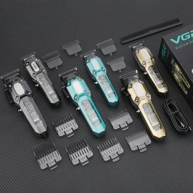 Комплект аккумуляторный триммер и машинка для стрижки волос VGR V-600&900 GREEN Зеленый