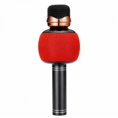 Мікрофон караоке бездротовий DM Karaoke WS 2911 з колонкою/FM радіо/Bluetooth Червоний
