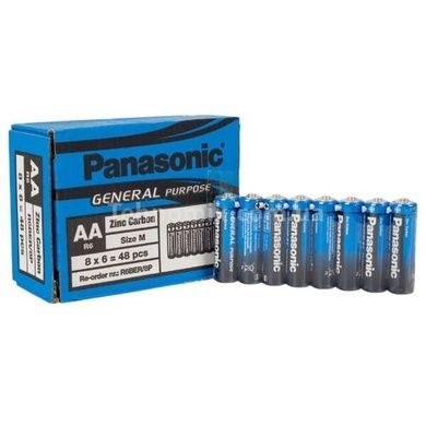 Батарейка Сольова Panasonic АА R6 1.5V (у спайці 4 шт)