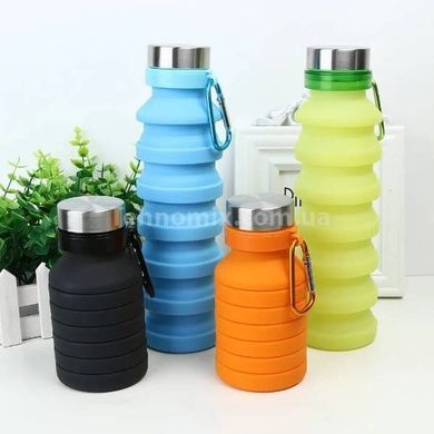 Складана силіконова пляшка Collapsible Зелена