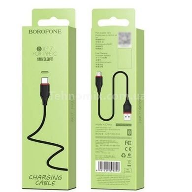 Кабель для зарядного пристрою 1м Type-C BOROFONE BX17-TypeC Чорний